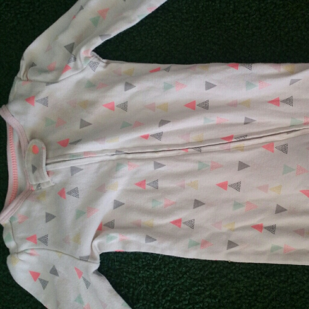 3 baby girl footie pajamas